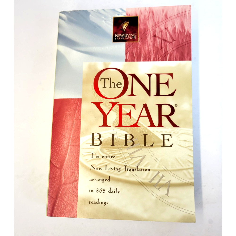 Vintage‎ 1996 The One Year Bible NLT Tyndale Cream Trade PB 365 Daily Readings